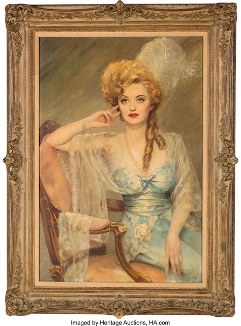 Bette Davis Prop Oil Painting From Mr Skeffington Bette Davis