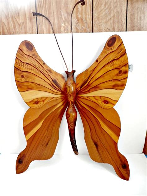 Add a splash of color to your home with. Sale vintage large wooden butterfly wall art mid century ...