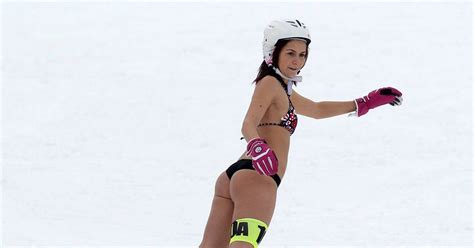 Sex Ski Ladies Girls Sex Up The Slopes At Sixth Annual Bikini Race