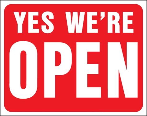 Jumbo Plastic 2 Sided Yes Were Open Sorry Were Closed Signs 19
