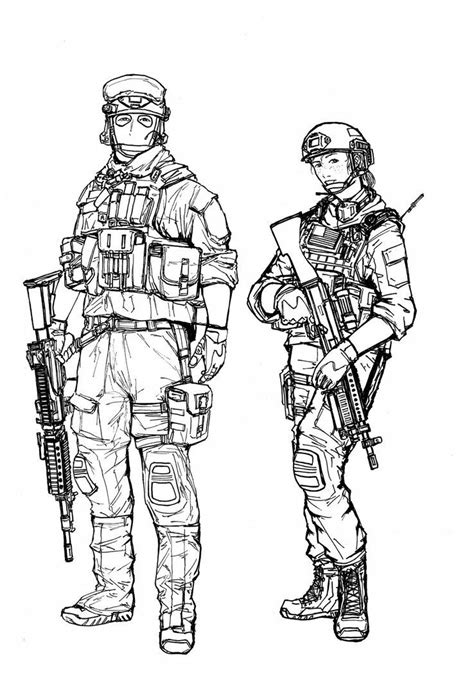 Militar Dibujos Para Colorear Soldados