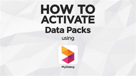 How do i get unlimited dialog on youtube? How to activate Dialog Data packs via the MyDialog App ...