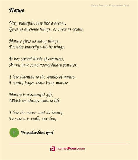 Nature Poem By Priyadarshini Goel