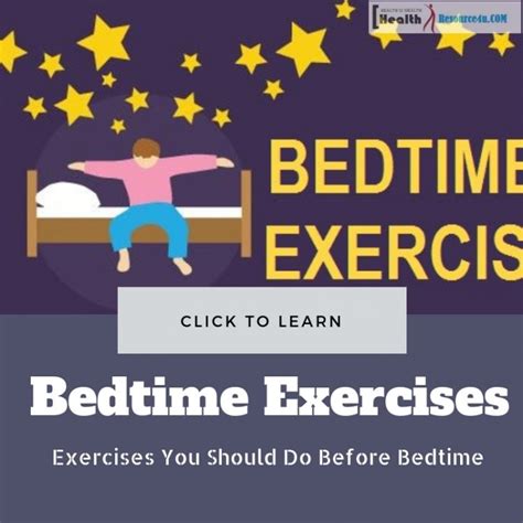 bedtime exercises 5 exercises you should do before bedtime