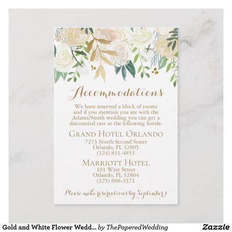 Motive für einladungskarten zur hochzeit. Gold und weiße Blumen-Hochzeits-Anpassungs-Karten ...