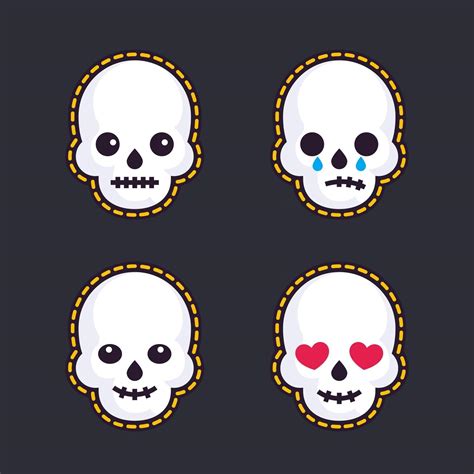 Emoji With Skulls 2743461 Vector Art At Vecteezy
