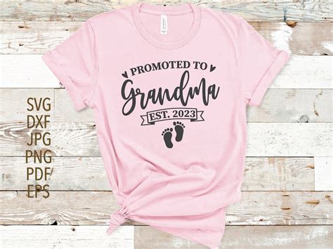 Promoted To Grandma Est Svg New Grandma Svg First Etsy