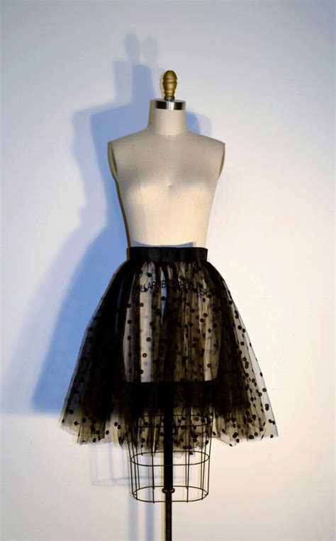 vintage 1950s skirt 50s tulle skirt black polka dot etsy tulle skirt black 1950s skirt