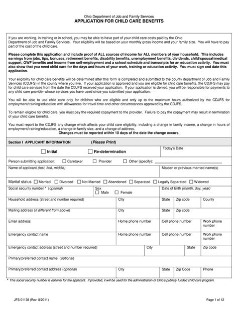 Jfs Daycare Application Fill Out And Sign Online Dochub