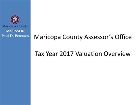 Ppt Maricopa County Assessors Office Tax Year 2017 Valuation