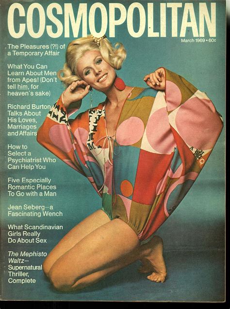 Cosmopolitan Magazine March 1969 Model Diane Davies Cosmopolitan Fashion Magazine Cover