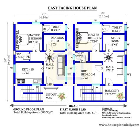 20x30 East Facing Vastu House Plan House Plan And Designs Pdf Books