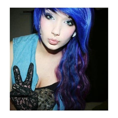 Alii Rose Liked On Polyvore Purple Hair Scene Hair Dyed Hair