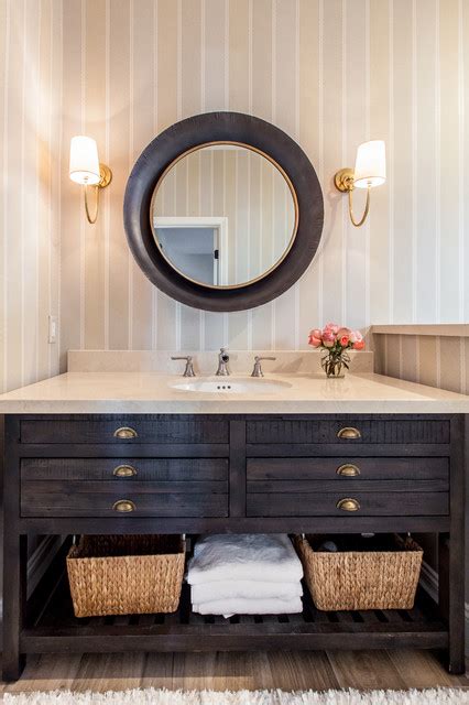 Powder Room Patterns 10 Stylish Striped Looks In 2020 Bathroom
