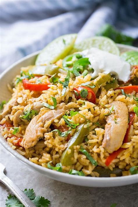 Chicken Fajita Rice Dinner Recipe Sugar And Soul