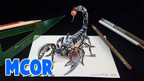 Como Dibujar Un Escorpion En 3d How To Draw 3d Scorpion Youtube
