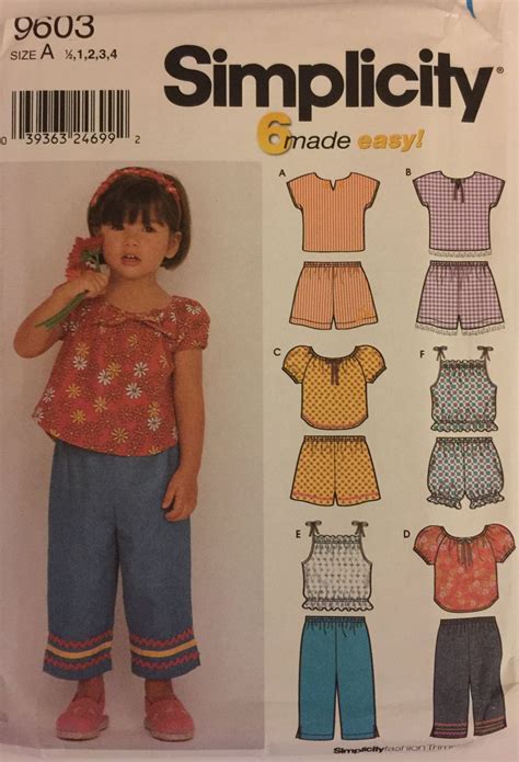 Oop 9603 Simplicity 2001 6 Made Easy Etsy Summer Sewing Patterns