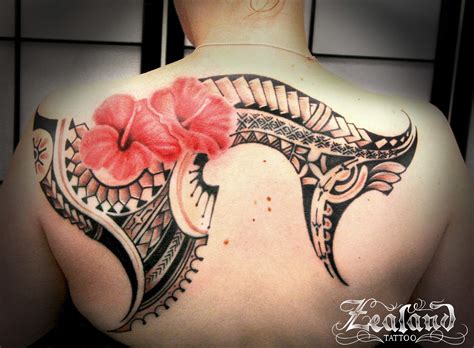 Woman Polynesian Flower Tattoo Zealand Tattoo