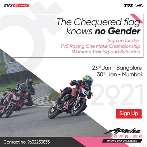 Tvs Racing Invites Aspiring Women Racers For 2021 Edition Of Womens Championship The Nfa Post