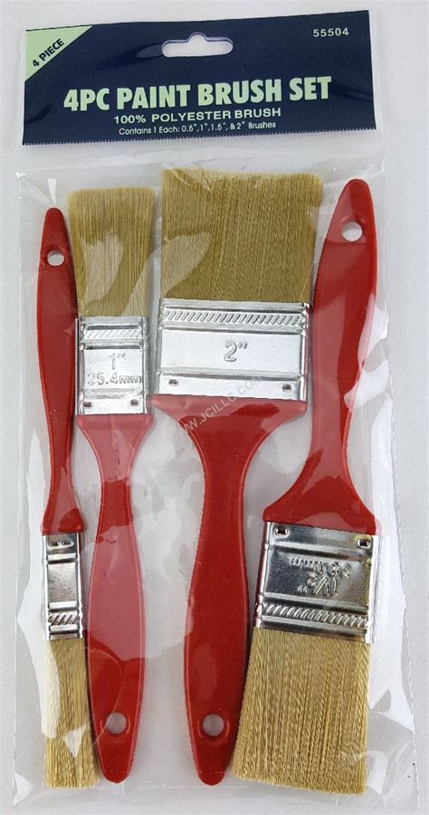 4pc Disposable Paint Brush Set Tools Painting Brushes Wholesale