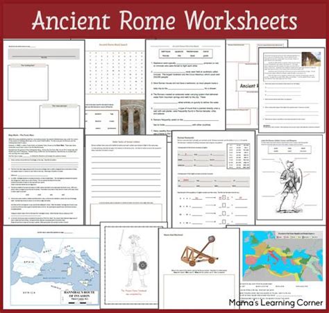 Ancient Rome Worksheet Packet For 1st 3rd Graders Ancient Rome Kids