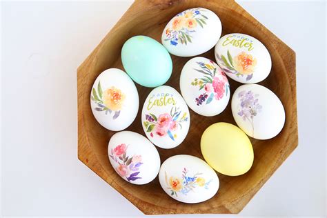 Beautiful Floral Easter Eggs Using Tattoo Paper Its