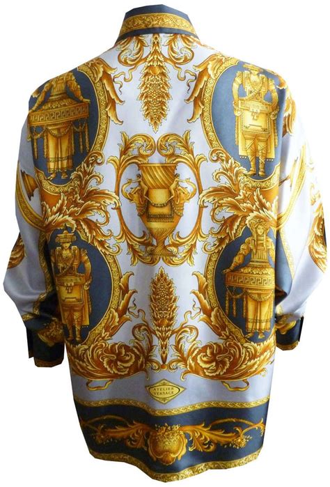 Gianni Versace Couture Baroque Print Silk Blouse Autumnwinter 1992 From A Collection Of Rare