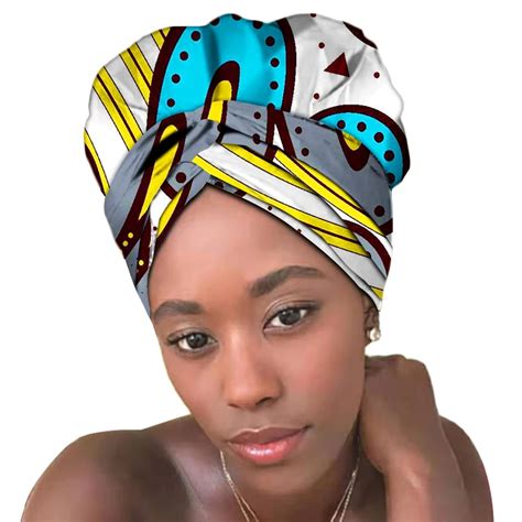 African Print Head Scarf African Headwraps African Womens Hair Accessories Scarf Wrapped Head