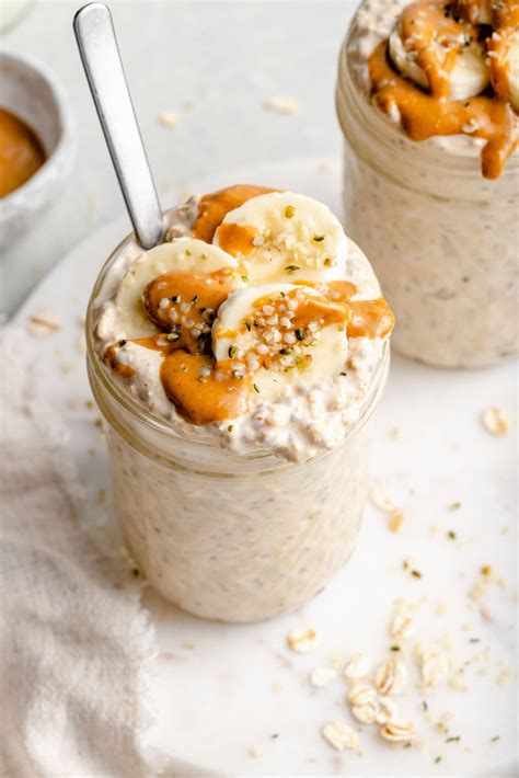 Peanut Butter Banana Overnight Oats All The Healthy Things