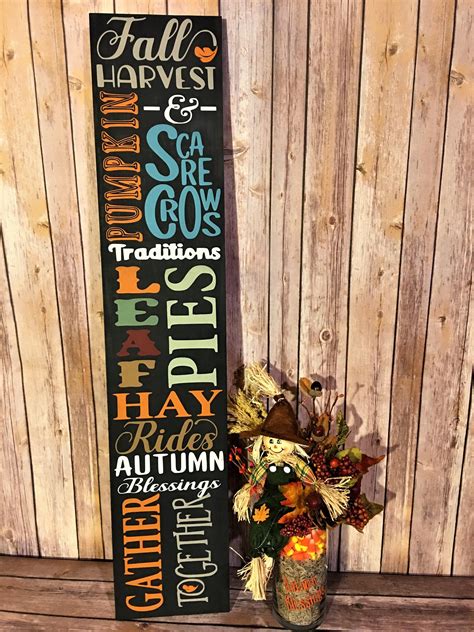 Fall Harvest Porch Sign By Signsandmorebyamy On Etsy Harvest Porches