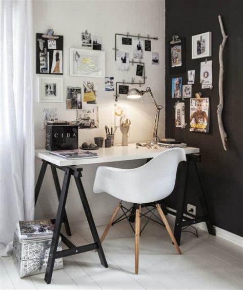 Small Black And White Home Office Inspirations