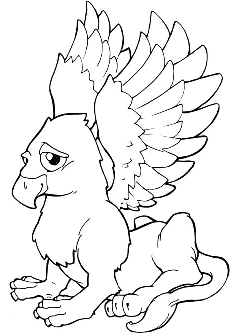 Griffin coloring page rhyme baby griffin fable nursery nursery. Griffin coloring pages | Coloring pages to download and print