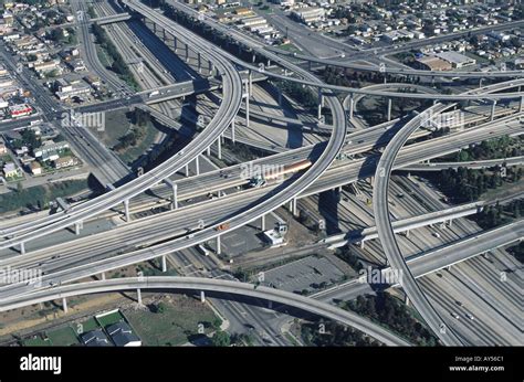 105 110 Freeway Interchange In Los Angeles California Stock Photo