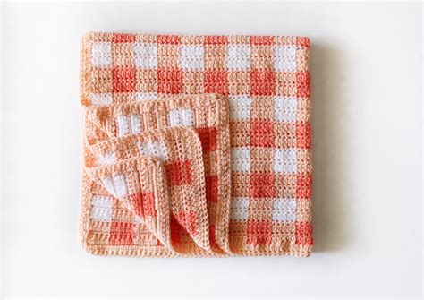 Crochet Cluster Stitch Gingham Blanket Daisy Farm Crafts