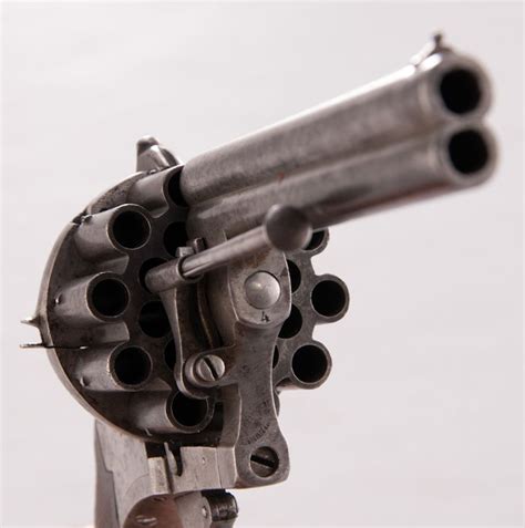French 20 Shot Duplex Double Action Pinfire Revolver