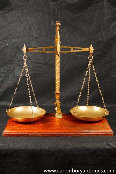 Set Antique Brass Medical Scales By Degrave And Co Circa 1900 Ebay