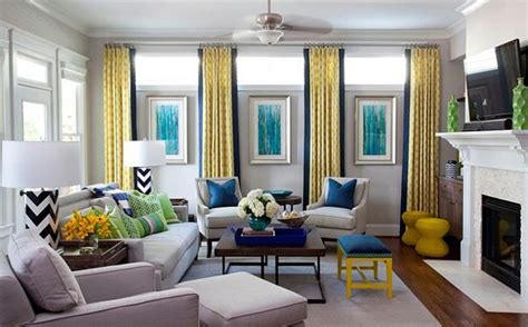 Trendy Color Combinations For Modern Interior Design In Blue And Yellow
