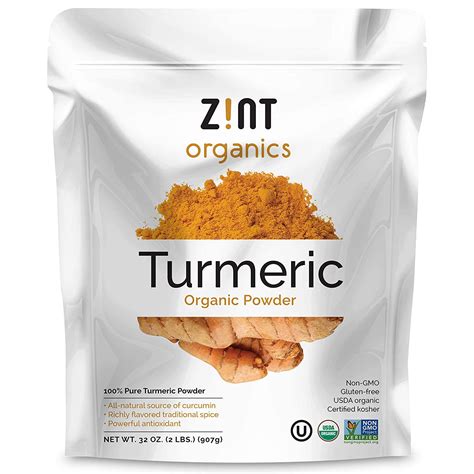 Zint Organic Turmeric Curcumin Powder 32 Oz Indian Spice Raw