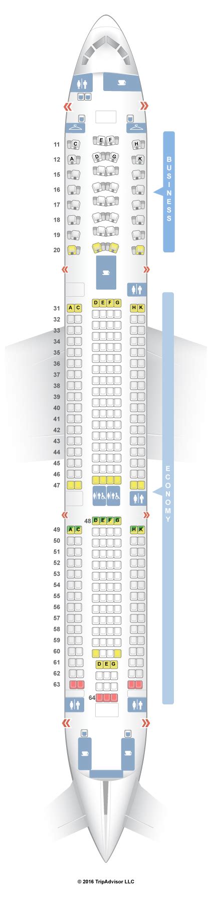 Seatguru Seat Map Hainan Airlines Airbus A330 300 333