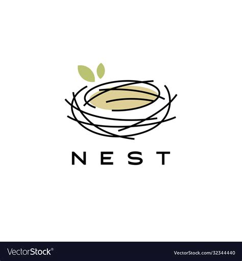 Bird Nest Logo Icon Royalty Free Vector Image Vectorstock