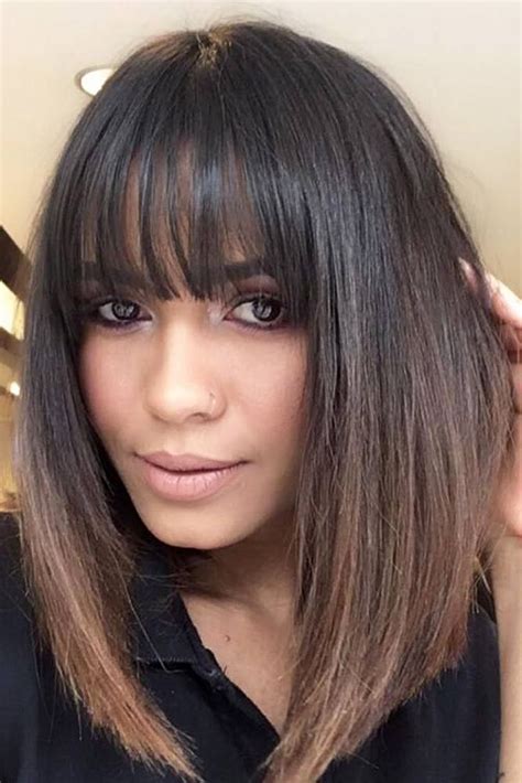 22 Stunning Ideas Of Medium Length Hairstyles With Bangs Bangs With