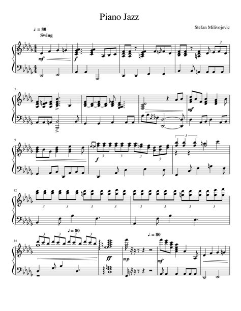 Piano Jazz Sheet Music For Piano Download Free In Pdf Or Midi