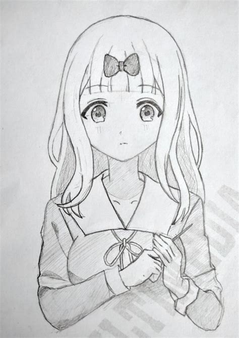 Chikka Fujiwara Ilustrasi Karakter Sketsa Anime Gambar Karakter