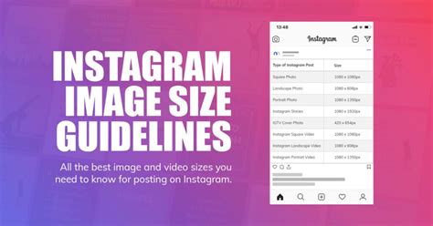 Instagram Image Sizes Photo Dimensions Social Media Sizes Instagram Images