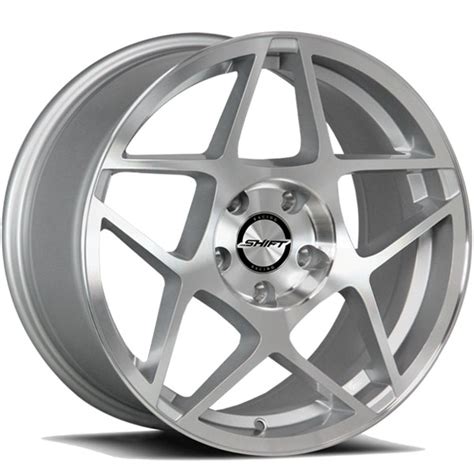 Shift Axle Silver Machined Dually Wheels