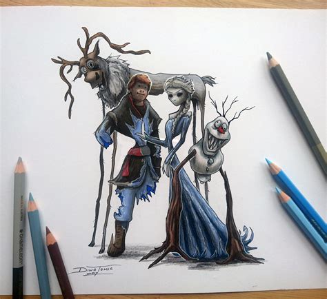 Creepyfied Frozen Drawing By Atomiccircus On Deviantart