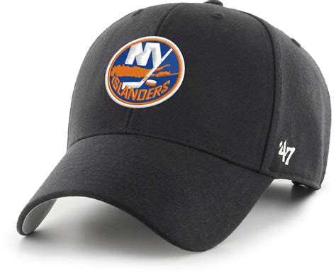 New York Islanders 47 Brand Mvp Adjustable Black Nhl Cap Lovemycap