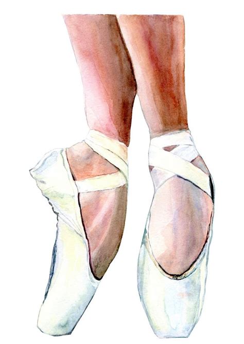 Watercolor Pointe Instant Download Digital Print Ballet Etsy