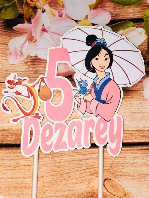 Mulan Cake Topper Party Topper Disney Princess Party Birthday Party