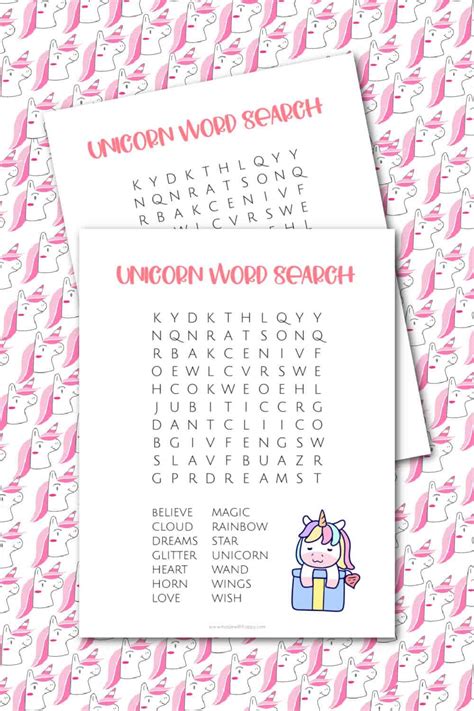 Pin On Printables Printable Unicorn Word Search Cool2bkids
